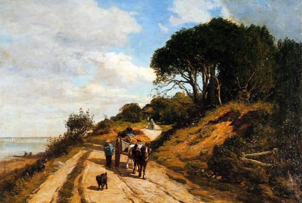 The Road From Trouville To Honfleur by Eugène-louis Boudin