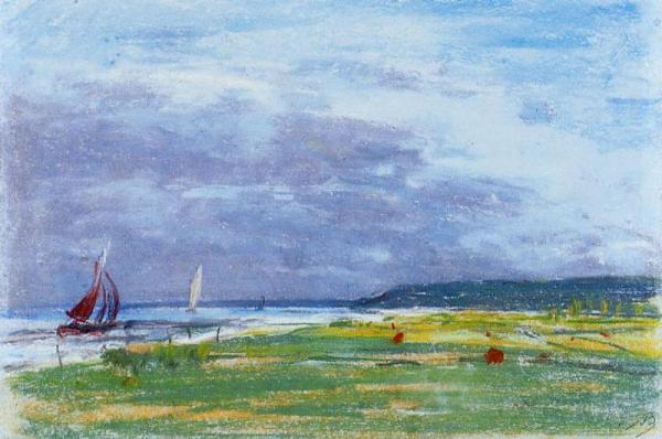 The Seashore by Eugène-louis Boudin