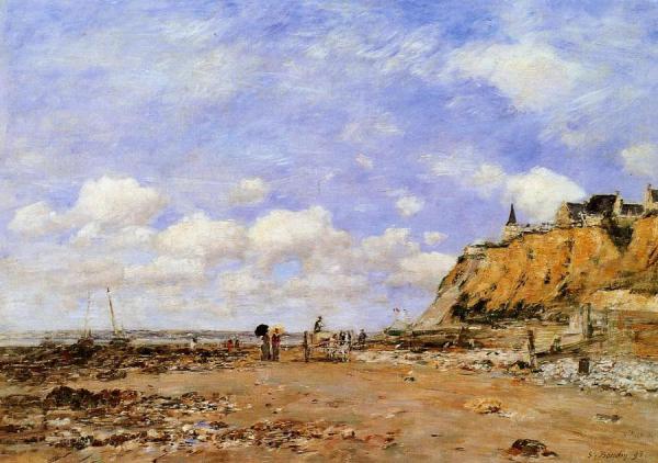 The Shore At Villerville by Eugène-louis Boudin Oil Painting Reproductions