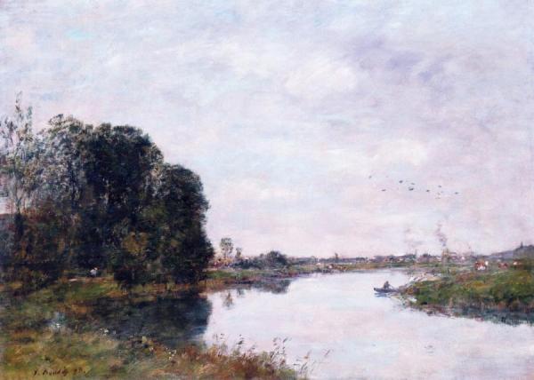 The Toques At Saint-arnoult by Eugène-louis Boudin