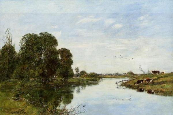 The Toques At Saint-arnoult by Eugène-louis Boudin
