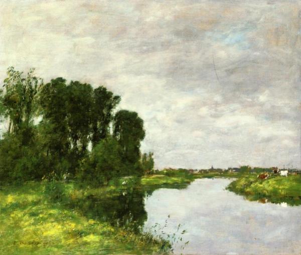 The Toques At Saint-arnoult by Eugène-louis Boudin