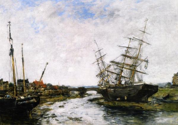 The Toques, Low Tide by Eugène-louis Boudin