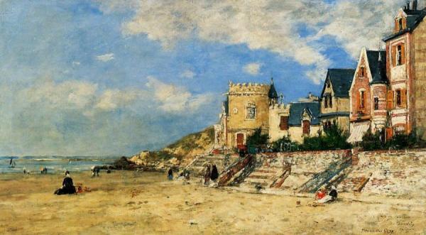 The Tour Malakoff And The Trouville Shore by Eugène-louis Boudin