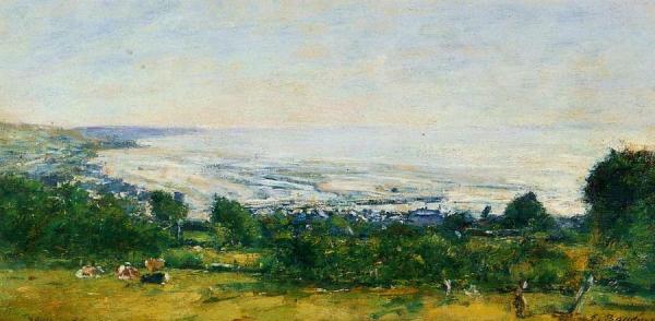 The Trouville Heights by Eugène-louis Boudin