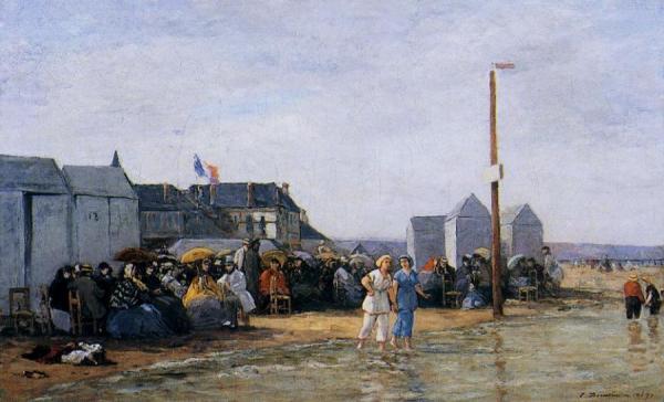 Trouville, Bathing Hour by Eugène-louis Boudin