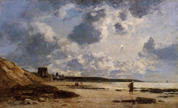 Trouville, Black Rocks by Eugène-louis Boudin