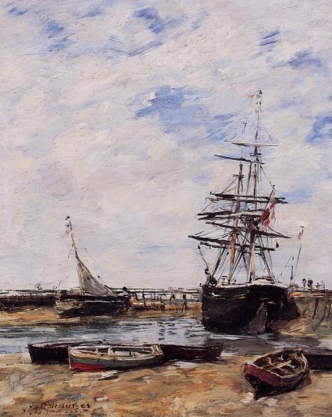 Trouville, Low Tide by Eugène-louis Boudin