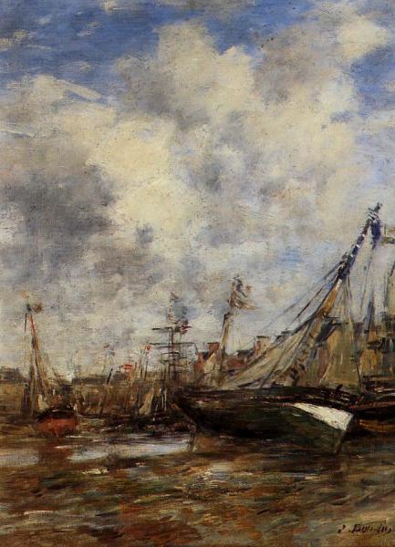 Trouville, Low Tide by Eugène-louis Boudin