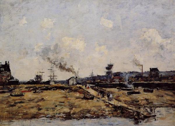 Trouville, The Ferry To Deauville by Eugène-louis Boudin