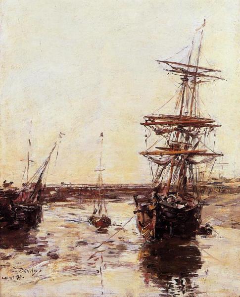 Trouville: The Outer Harbor by Eugène-louis Boudin