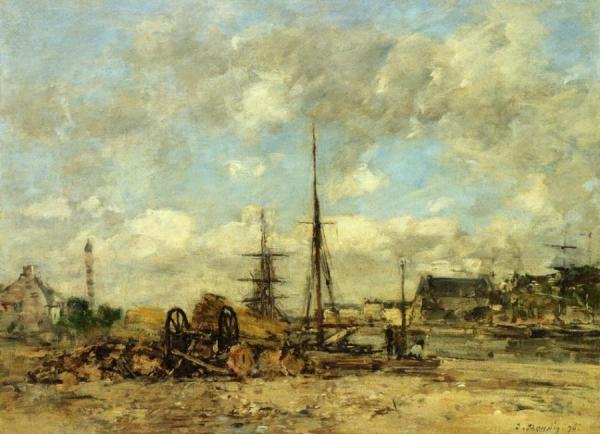 Trouville, The Port by Eugène-louis Boudin