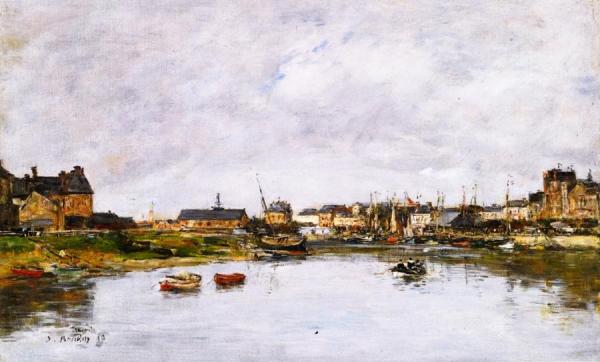Trouville, The Port by Eugène-louis Boudin