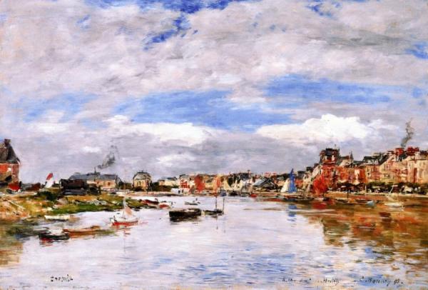 Trouville, The Port by Eugène-louis Boudin
