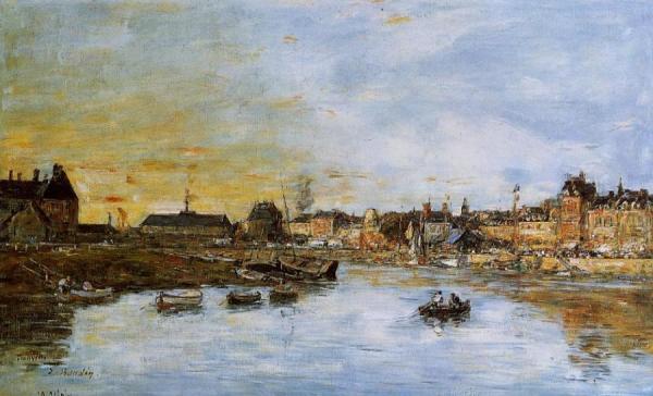 Trouville, The Port by Eugène-louis Boudin