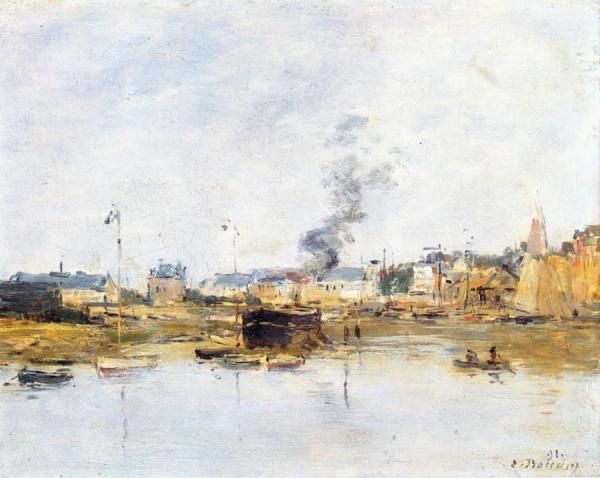 Trouville: The Port by Eugène-louis Boudin