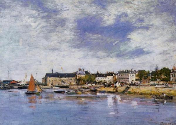 Trouville, The Port by Eugène-louis Boudin