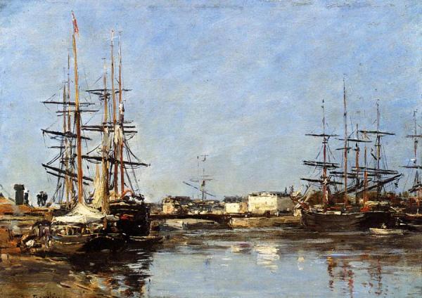 Trouville, The Port by Eugène-louis Boudin