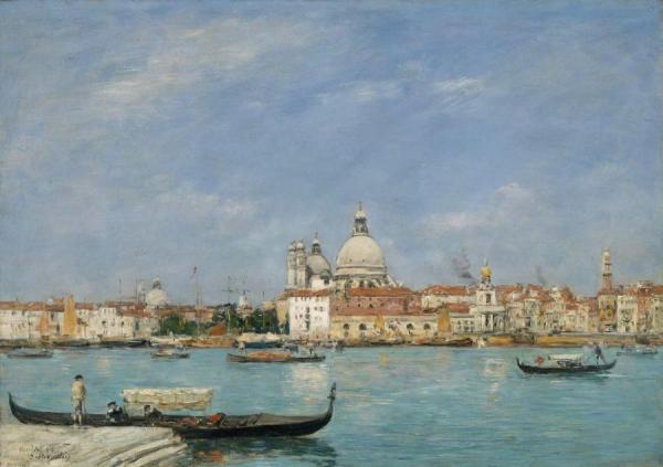 Venice, Santa Maria Della Salute From San Giorgio by Eugène-louis Boudin