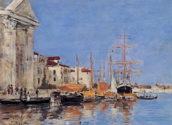Venice, The Customs House by Eugène-louis Boudin