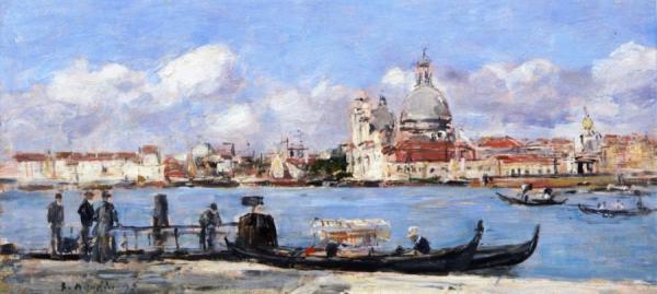 Venice, The Salute And The Douane, The Guidecca From The Rear, View From The Grand Canal by Eugène-louis Boudin