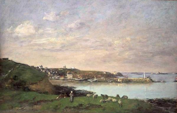 View At Saint-quay-portriaux by Eugène-louis Boudin