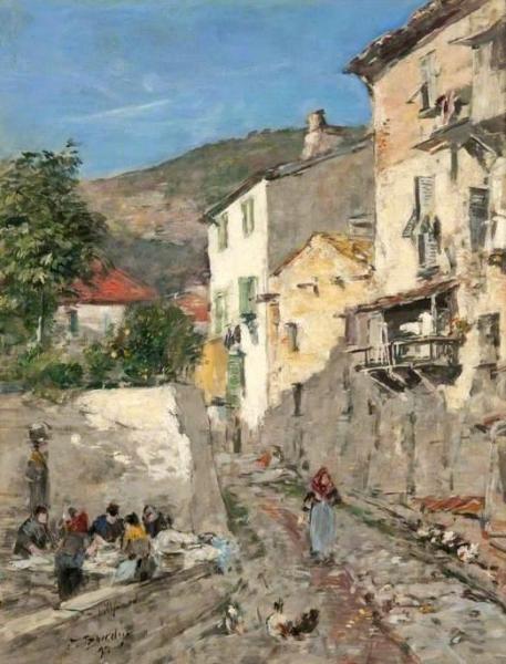 Villefranche by Eugène-louis Boudin