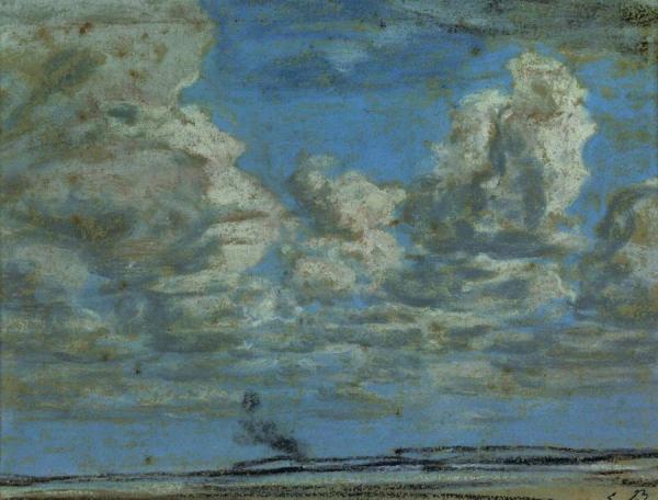 White Clouds by Eugène-louis Boudin