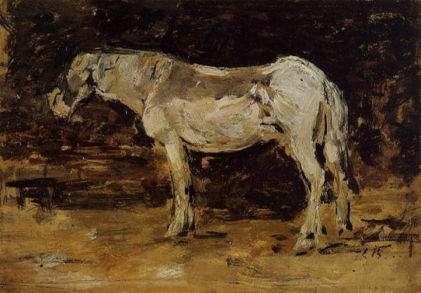 White Horse by Eugène-louis Boudin