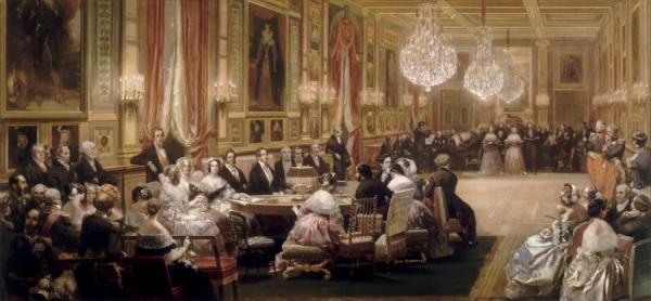 Concert In The Gallerie Des Guise At Chateau D'eu by Eugene Louis Lami Oil Painting Reproductions