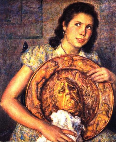 Eugenio Hermoso Martinez Mujer Con Plato