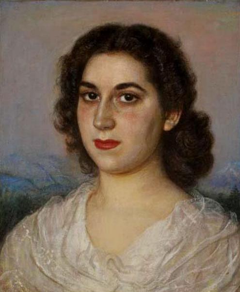 Eugenio Hermoso Martinez Retrato De Mujer
