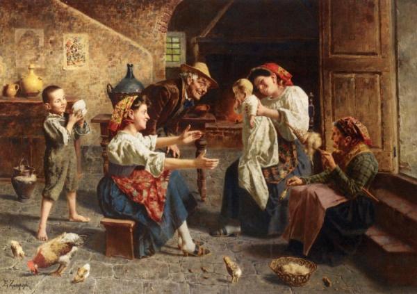 Eugenio Zampighi Playing With Baby