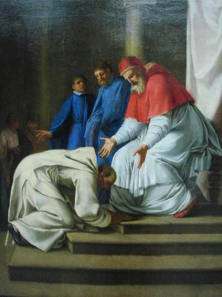 Saint Bruno At The Feet Of Pope Urban Ii by Eustache Le Sueur