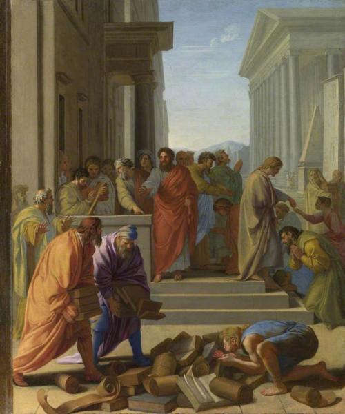 Saint Paul Preaching At Ephesus by Eustache Le Sueur