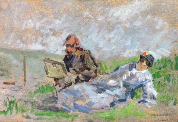 A Painter And His Model by Eva Gonzales