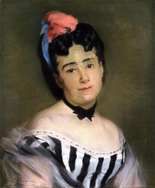 Portrait Of Mme. E. G. by Eva Gonzales