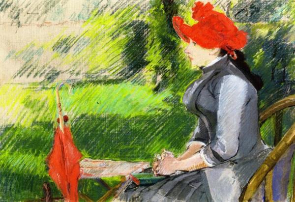 Reading In The Garden by Eva Gonzales