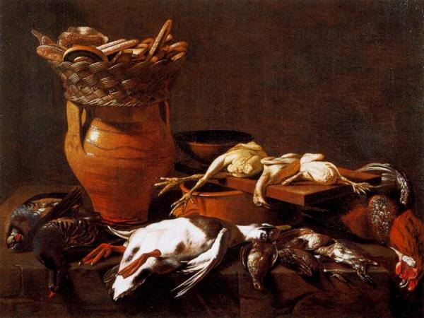 Kitchen Still-life by Evaristo Baschenis
