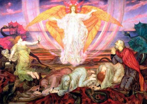 Death Of The Dragon by Evelyn De Morgan Oil Painting Reproductions