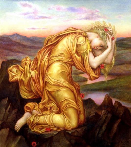 Demeter Mourning For Persephone by Evelyn De Morgan