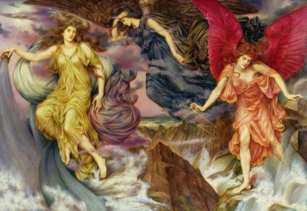 The Storm Spirits by Evelyn De Morgan
