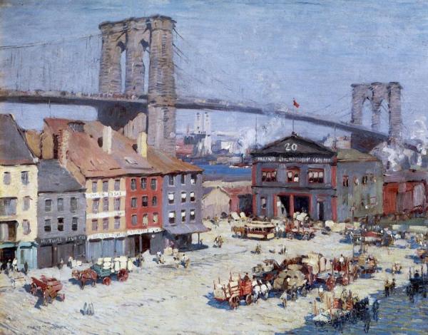 Along The River Front, New York by Everett Longley Warner