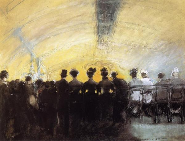 Back Row, Follies Bergere by Everett Shinn