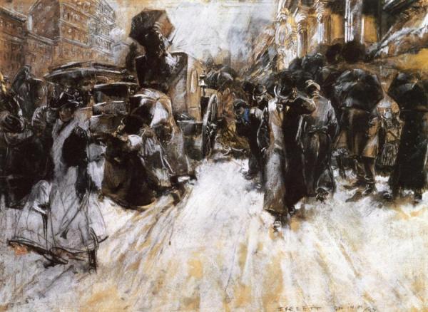 Everett Shinn Broadway, Late In The Afternoon, After The Matinee