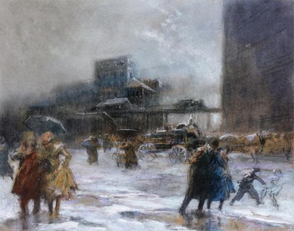 Cooper Square by Everett Shinn Oil Painting Reproductions