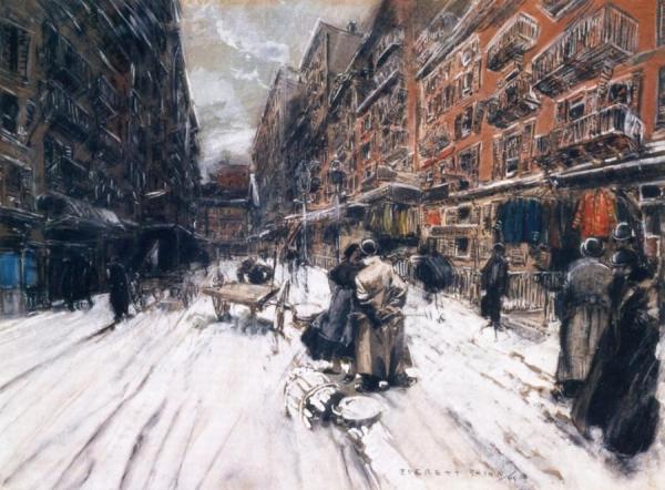 Everett Shinn Cross Streets Of New York