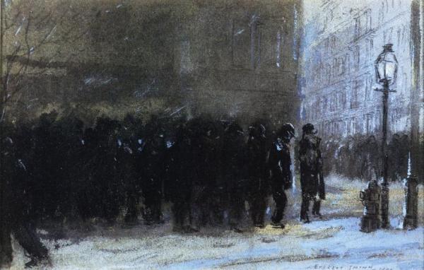 Fleishman's Bread Line by Everett Shinn