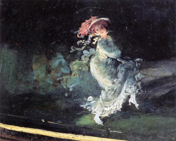 Girl In White Cakewalking by Everett Shinn