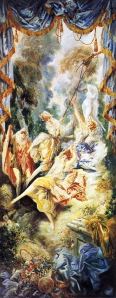 Ladies On A Swing by Everett Shinn